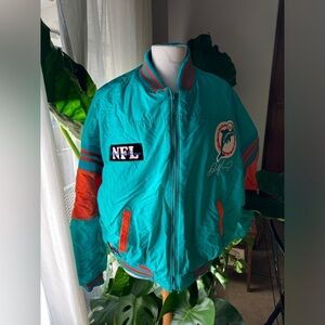 Vintage Miami Dolphins Swingster NFL Satin Jacket XL A‎